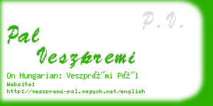 pal veszpremi business card